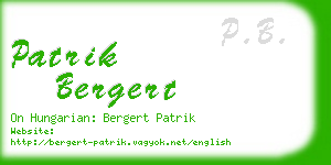 patrik bergert business card
